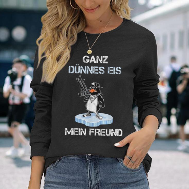 Penguin Ganz Thin Eis Mein Freund S Langarmshirts Geschenke für Sie