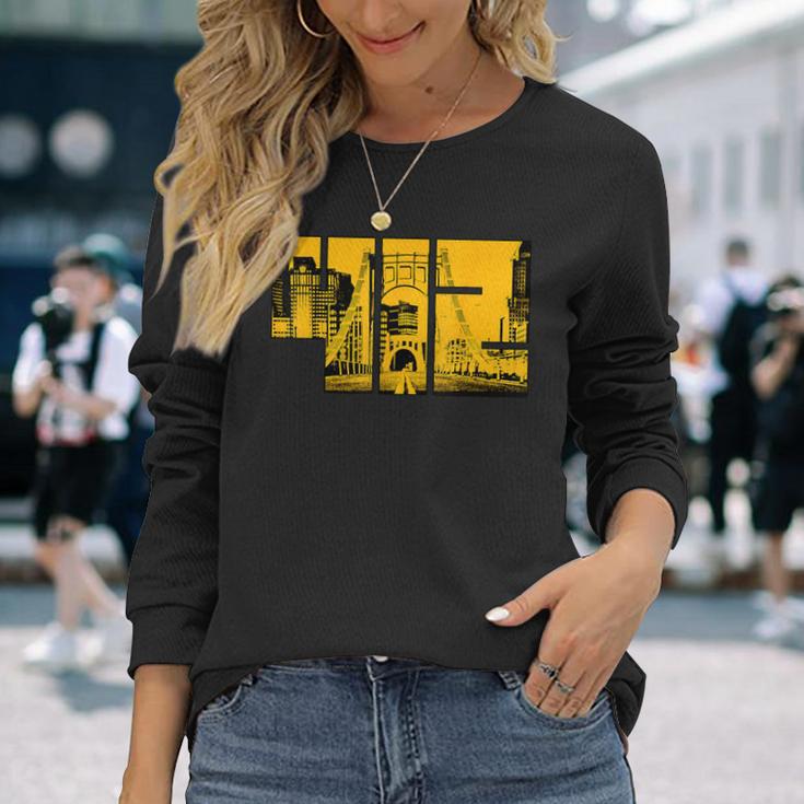 Pittsburgh 412 Sl City Skyline Pennsylvania Home Pride Long Sleeve T-Shirt Gifts for Her