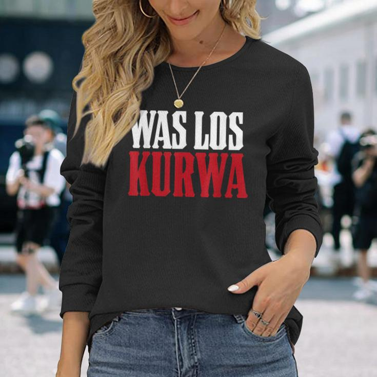 Polska Polish Saying Was Los Kurwa Langarmshirts Geschenke für Sie