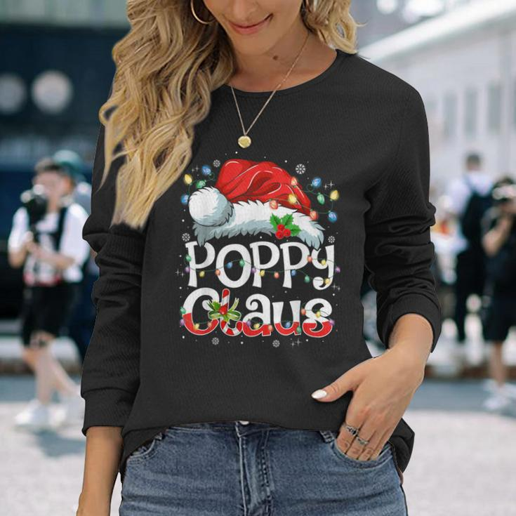 Poppy Claus Xmas Santa Matching Family Christmas Pajamas Long Sleeve T-Shirt Gifts for Her