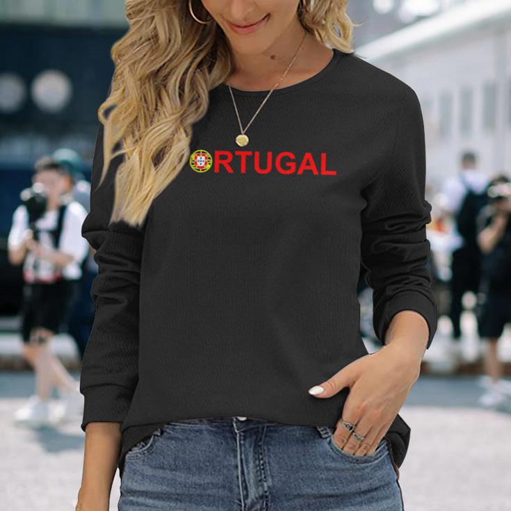 Portugal Travel Vacation Iberian Pride Portuguese Flag Long Sleeve T-Shirt Gifts for Her