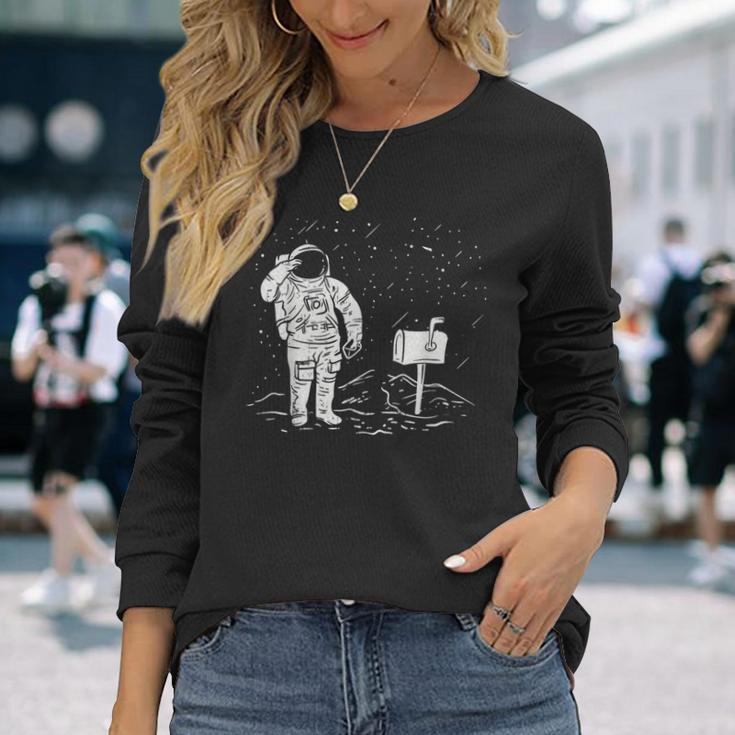 Postal Worker For Delivery Mailman Astronaut Long Sleeve T-Shirt Gifts for Her