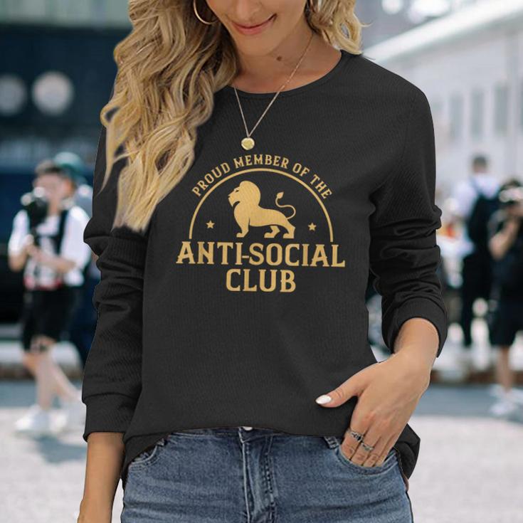 Proud Member Anti Social Club Introvert Long Sleeve T-Shirt Gifts for Her