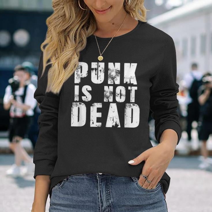 Punk Is Not Dead Punkrock Rock Rocker Langarmshirts Geschenke für Sie