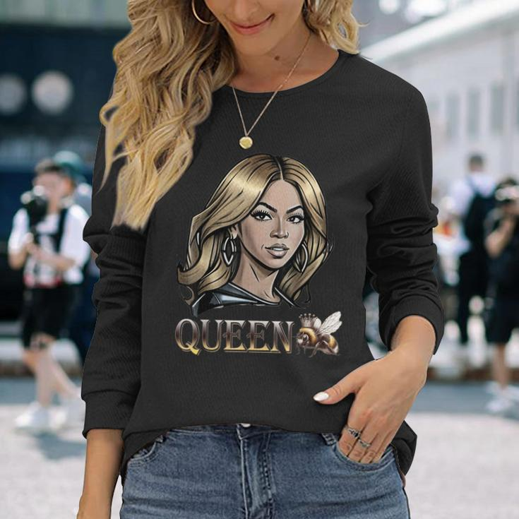 Queen B Honey Bee Bumble B Long Sleeve T-Shirt Gifts for Her