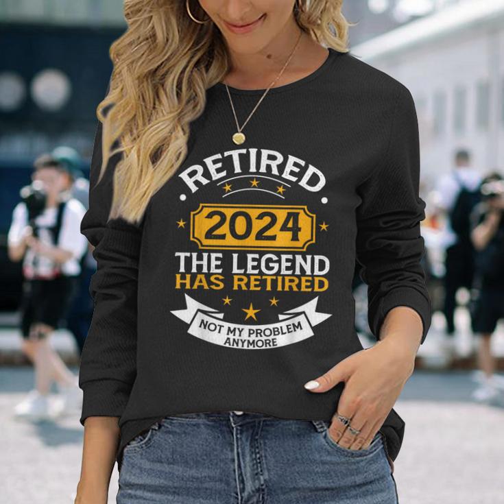 Retired 2024 Retirement Apparel For & Women Long Sleeve T-Shirt Gifts for Her