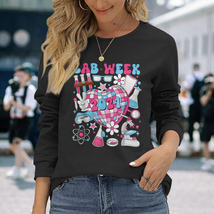 Retro Lab Week 2024 Medical Laboratory Long Sleeve T-Shirt Gifts for Her