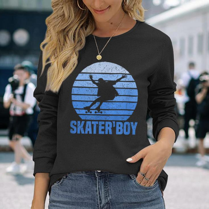 Retro Skater Boy Langarmshirts Geschenke für Sie