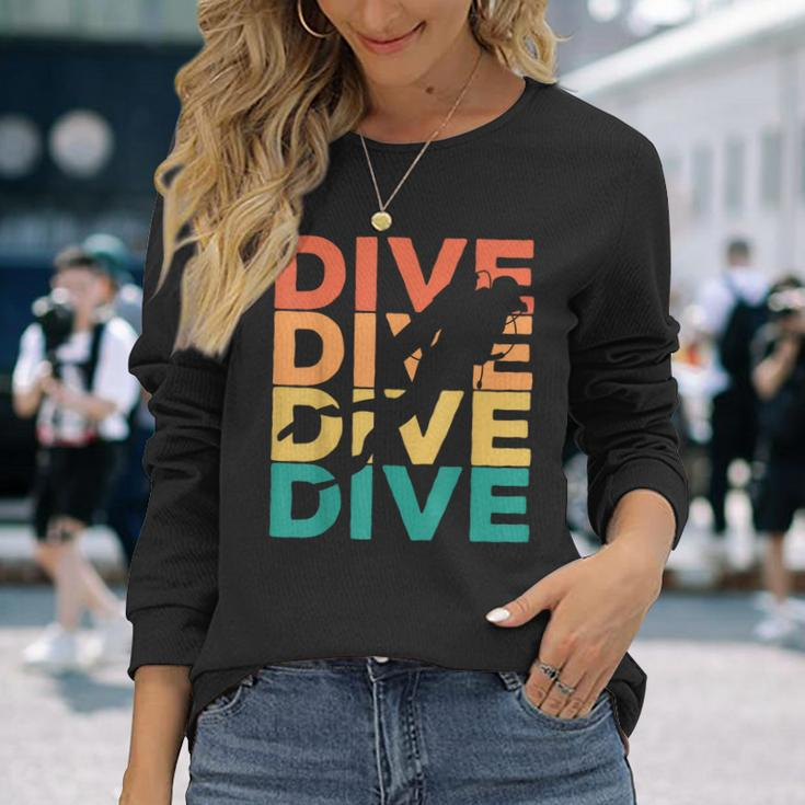 Retro Vintage Diving For Diver Langarmshirts Geschenke für Sie