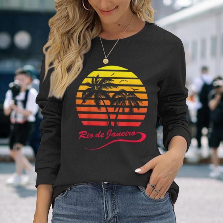 Rio De Janeiro Sunset Langarmshirts Geschenke für Sie