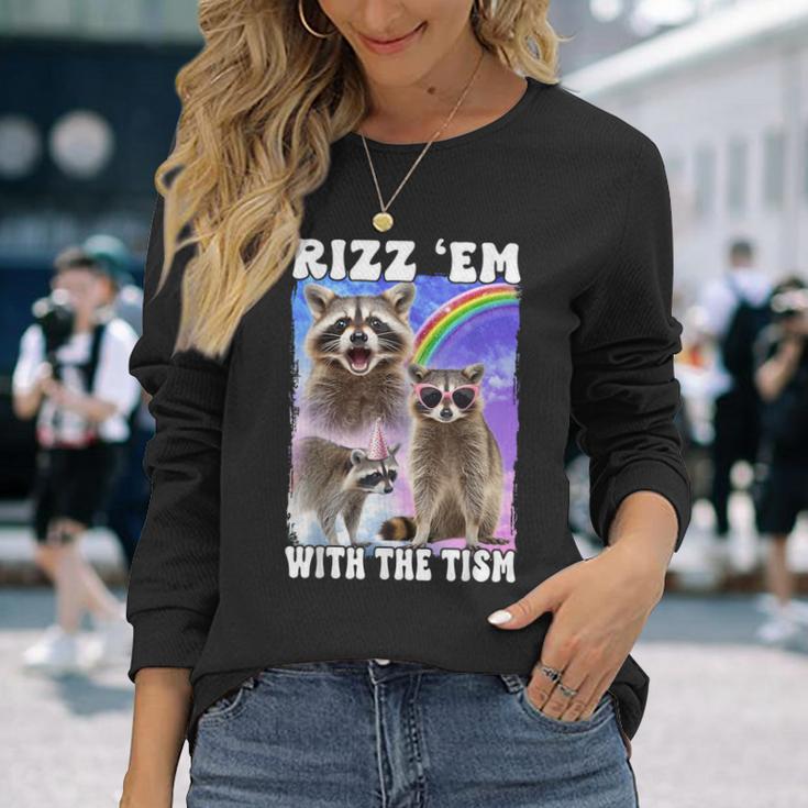 Rizz 'Em With The 'Tism Rizzler Ohio Rizz Long Sleeve T-Shirt Gifts for Her