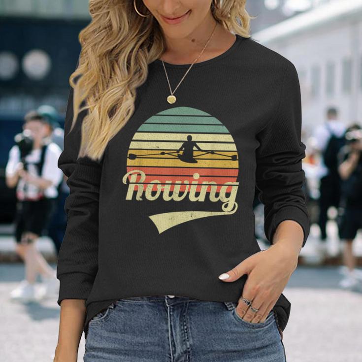 Rowing Rowing Outfit In Vintage Retro Style Vintage Langarmshirts Geschenke für Sie