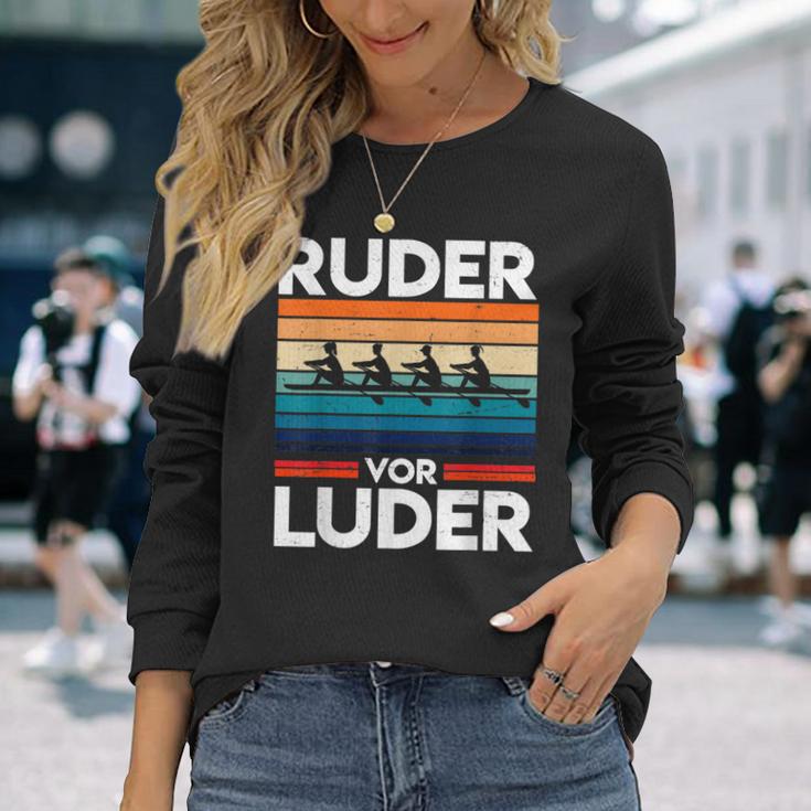 Ruderor Luder For Rowing Athletes Or Rowing Clubs Langarmshirts Geschenke für Sie