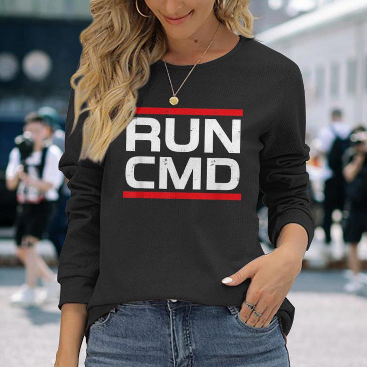 Run Cmd Programmer Sys Admin Langarmshirts Geschenke für Sie