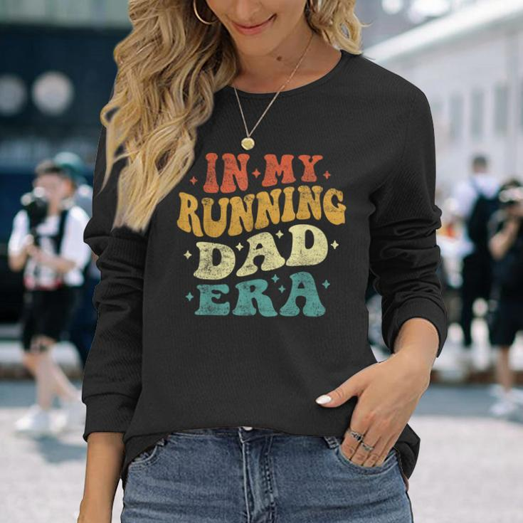 In My Running Dad Era Running Dad Fathers Day Vintage Long Sleeve T-Shirt Gifts for Her