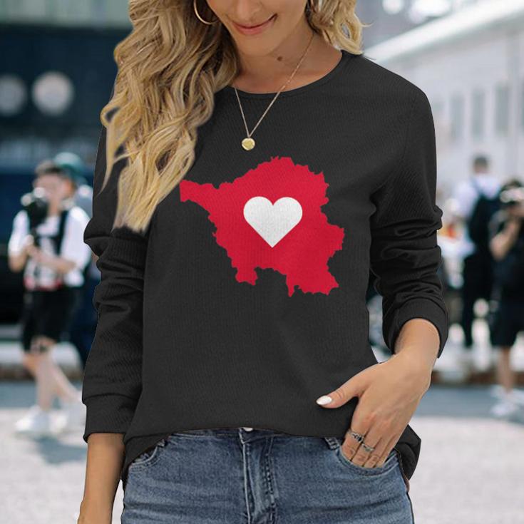 Saarland Heart Love Homeland Saarländer Langarmshirts Geschenke für Sie