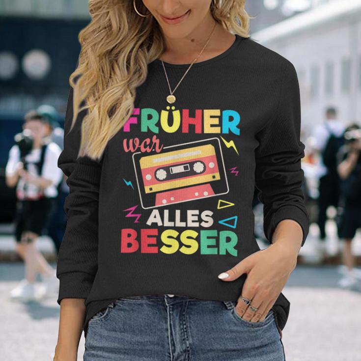 Sarcasm Nostalgia Oldschool Früher War Alles Besser Langarmshirts Geschenke für Sie