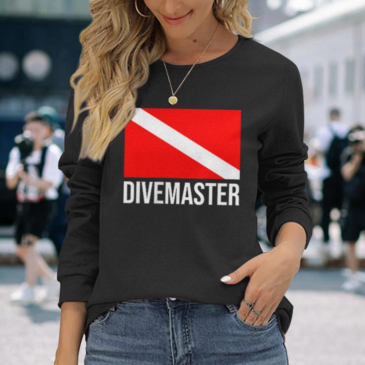 Scuba Flag Diver Down Flag Divemaster Langarmshirts Geschenke für Sie