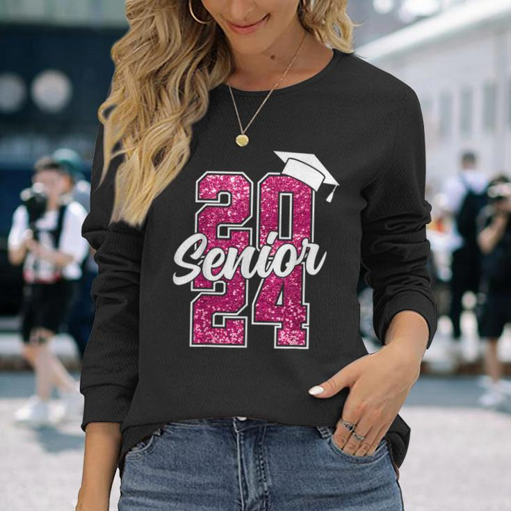 Senior 2024 Girls Class Of 2024 Graduate College High School Long Sleeve T-Shirt Gifts for Her