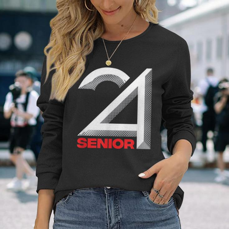 Senior Class Of 2024 Graduation High School College Long Sleeve T-Shirt Gifts for Her