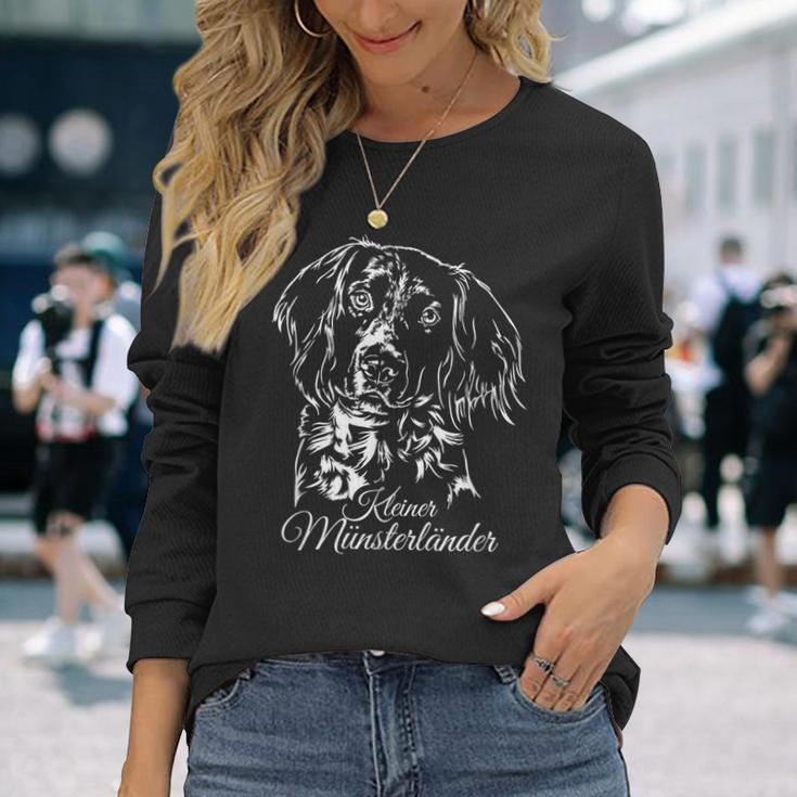 Small Münsterländer Dog Portrait Hunting Dog Langarmshirts Geschenke für Sie