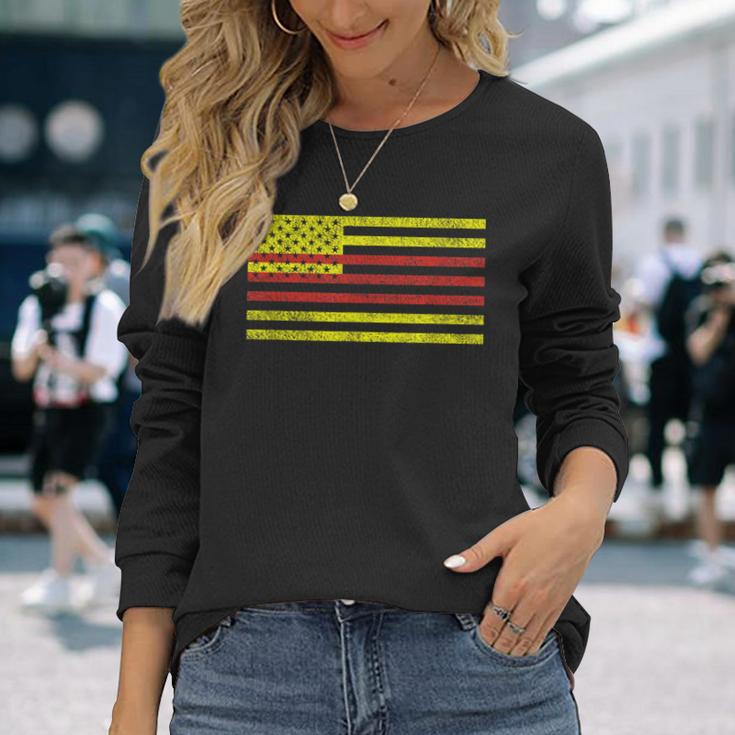 South Vietnam Usa Flag Saigon Cong Hoa Vnch Vietnamese Long Sleeve T-Shirt Gifts for Her