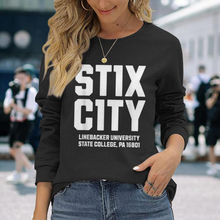 St1x C1ty Stix City Number 11 Number Eleven College Football Long Sleeve T-Shirt Gifts for Her