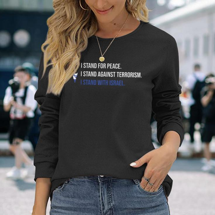 I Stand For PeaceI Stand With Israel Long Sleeve T-Shirt Gifts for Her