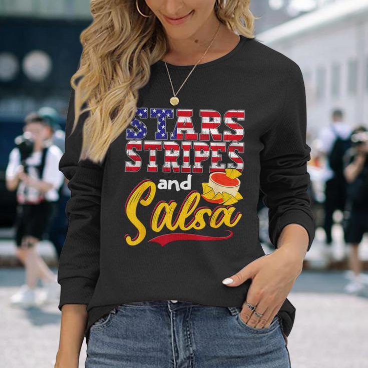 Sterne Streifen Und Salsa Mexiko Us Mexikanisch Amerikanisch Langarmshirts Geschenke für Sie