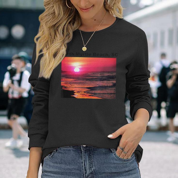 Sunrise Over North Myrtle Beach Sc Long Sleeve T-Shirt Gifts for Her