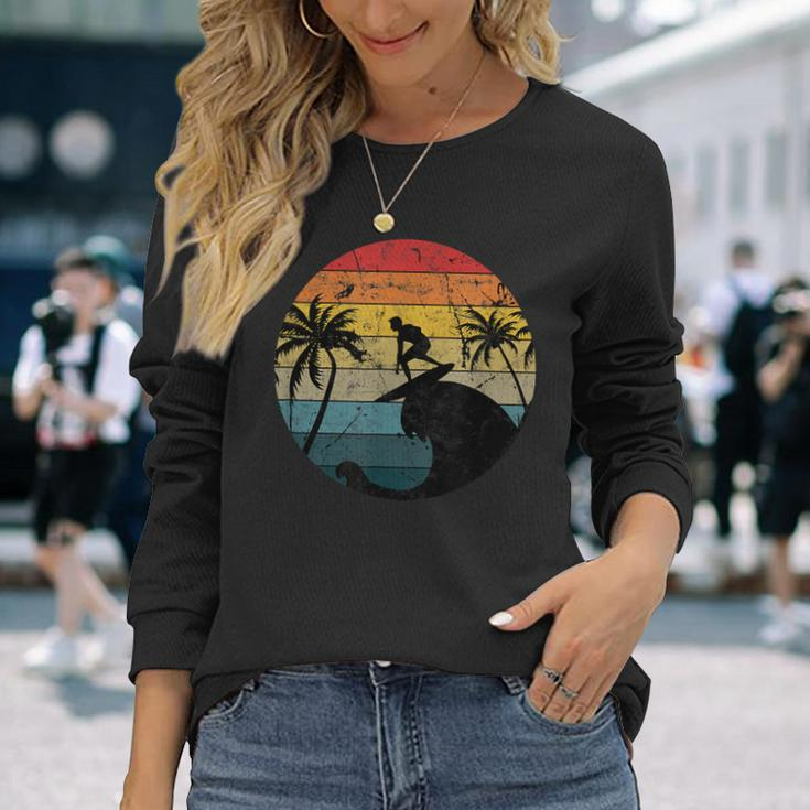 Surfing Vintage Retro Surf Culture Long Sleeve T-Shirt Gifts for Her