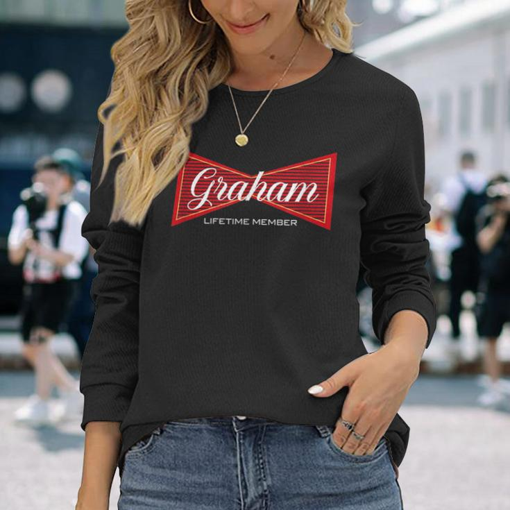 Team Graham Proud Family Name Lifetime Member King Of Names Long Sleeve T-Shirt Gifts for Her