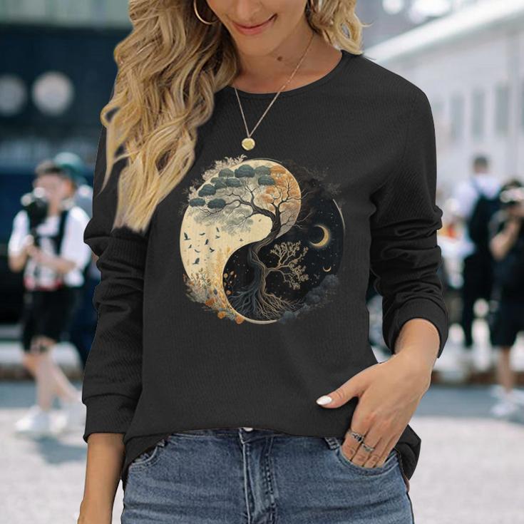 Tree Of Life Yin Yang Long Sleeve T-Shirt Gifts for Her