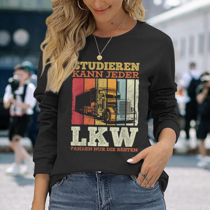 With Truck Driver Studier Kann Jeder Lruck Fahren Nur Die Besten Langarmshirts Geschenke für Sie