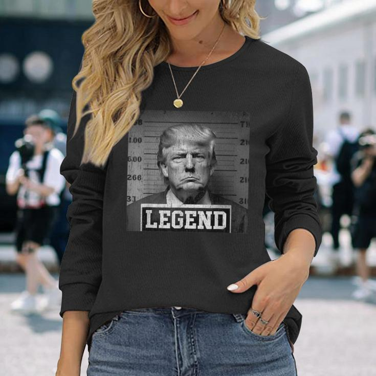 Trump 2024 Hot President Legend Trump Arrested Long Sleeve T-Shirt Gifts for Her