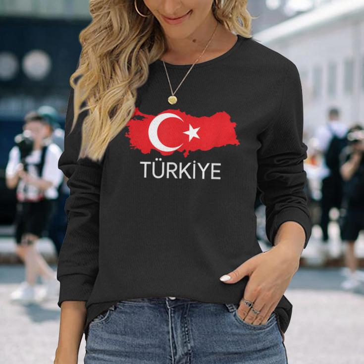 Türkei Türkische Fahne Türkei Landkarte Harita Langarmshirts Geschenke für Sie