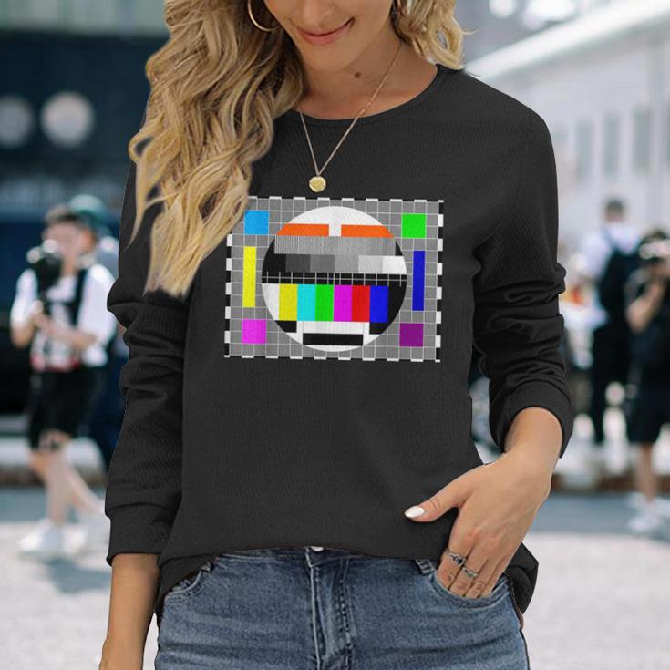 Tv Test Pattern Long Sleeve T-Shirt Gifts for Her