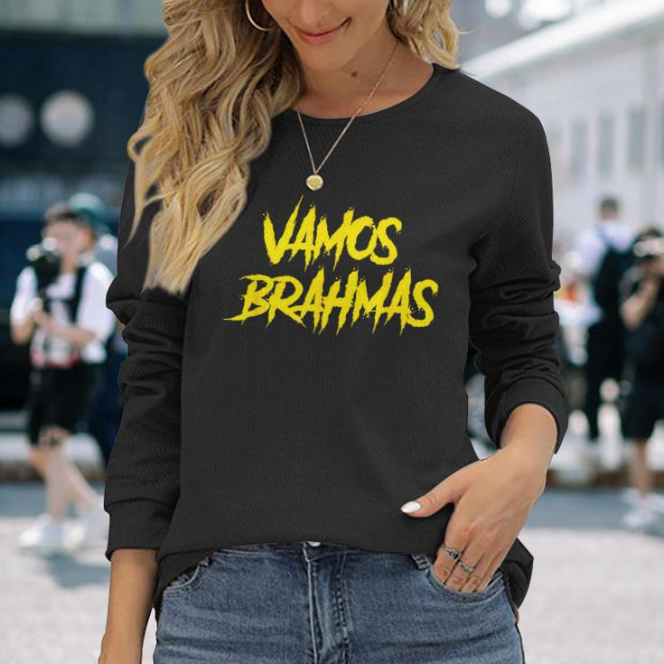 Vamos Brahmas San Antonio Football Tailgate Long Sleeve T-Shirt Gifts for Her