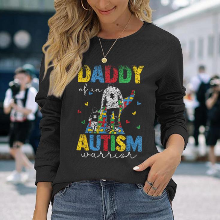 Vater Eines Autismus Kriegers Autisten Autist Autismus Papa Langarmshirts Geschenke für Sie