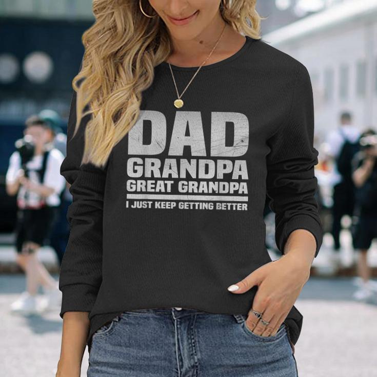 Vatertag 2024 Papa Opa Urgroßvater Langarmshirts Geschenke für Sie