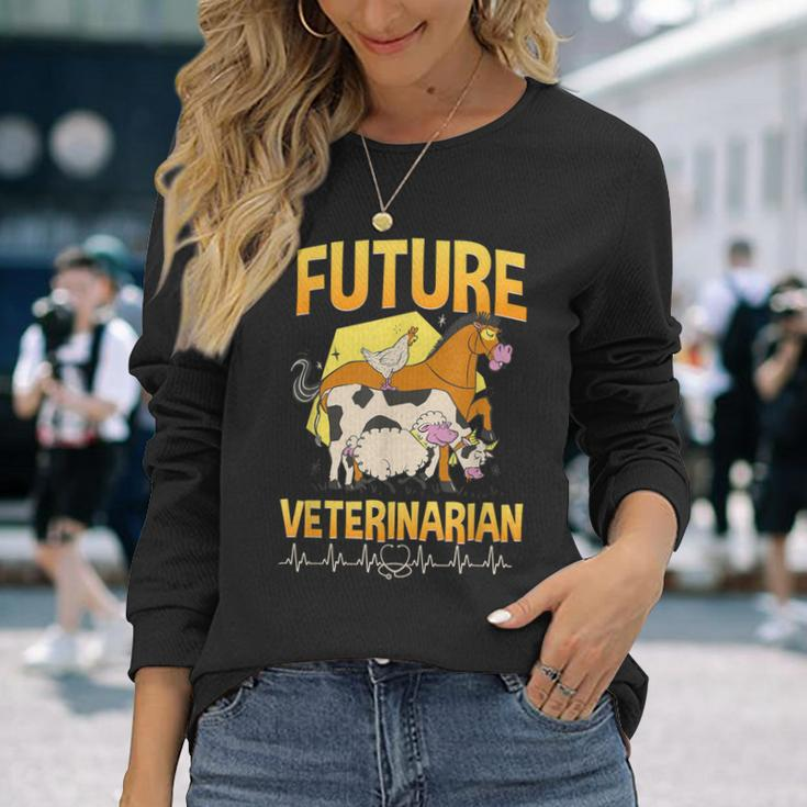 Vet Tech Cute Veterinary Future Veterinarian Long Sleeve T-Shirt Gifts for Her