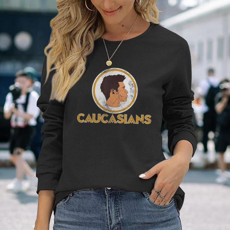 Vintage Caucasians Pride Caucasian Man Long Sleeve T-Shirt Gifts for Her