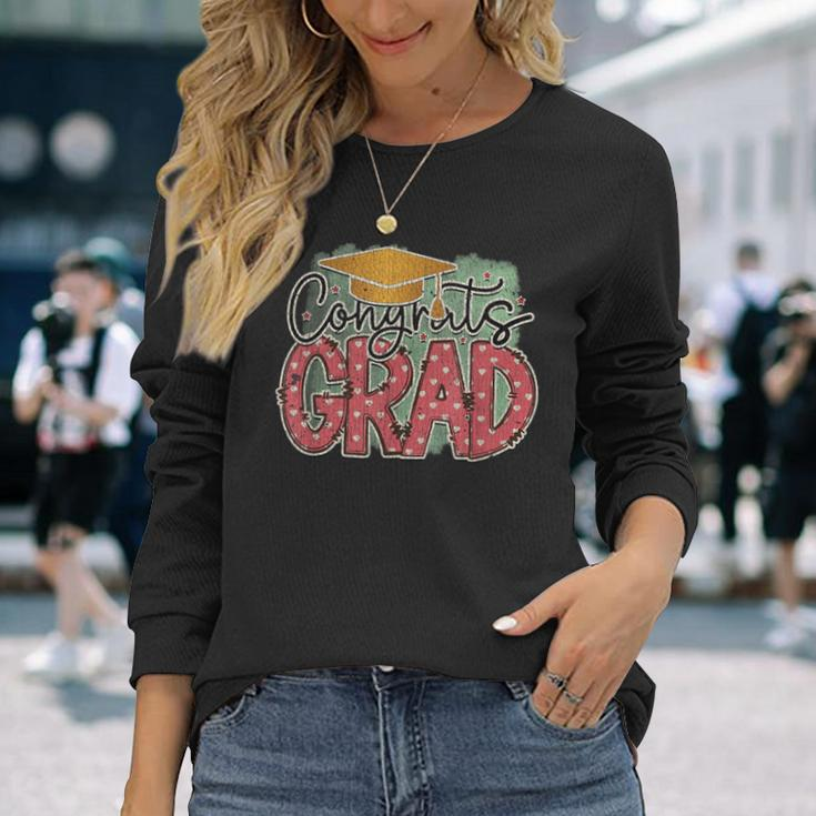 Vintage Congrats Grad Long Sleeve T-Shirt Gifts for Her