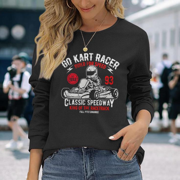 Vintage Go Kart Racer For Racing Fans S Langarmshirts Geschenke für Sie