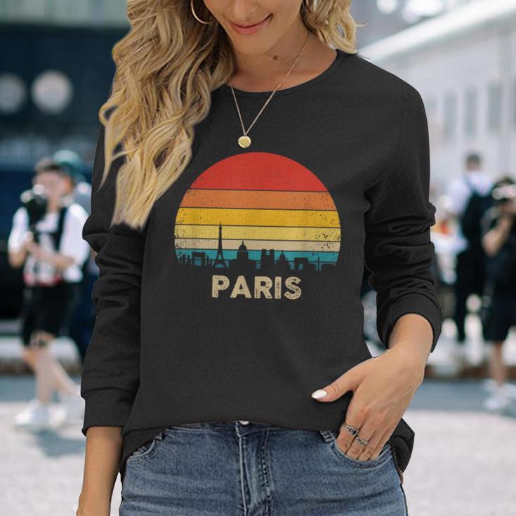 Vintage Paris France SouvenirLong Sleeve T-Shirt Gifts for Her