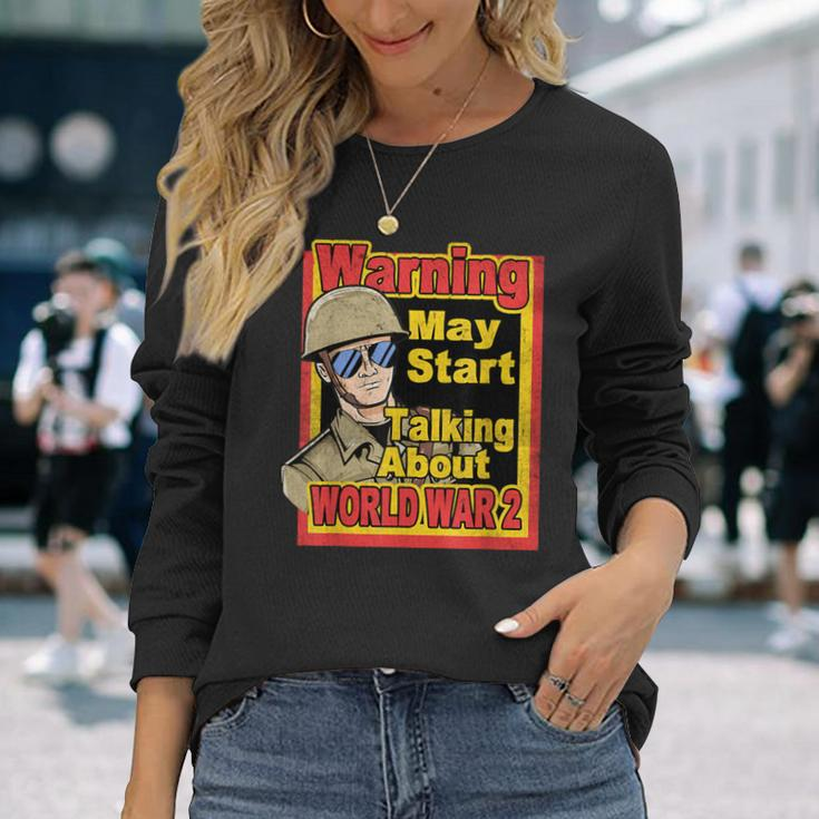 Vintage Ww2 Memorabilia Wwii History Buff Costume Long Sleeve T-Shirt Gifts for Her
