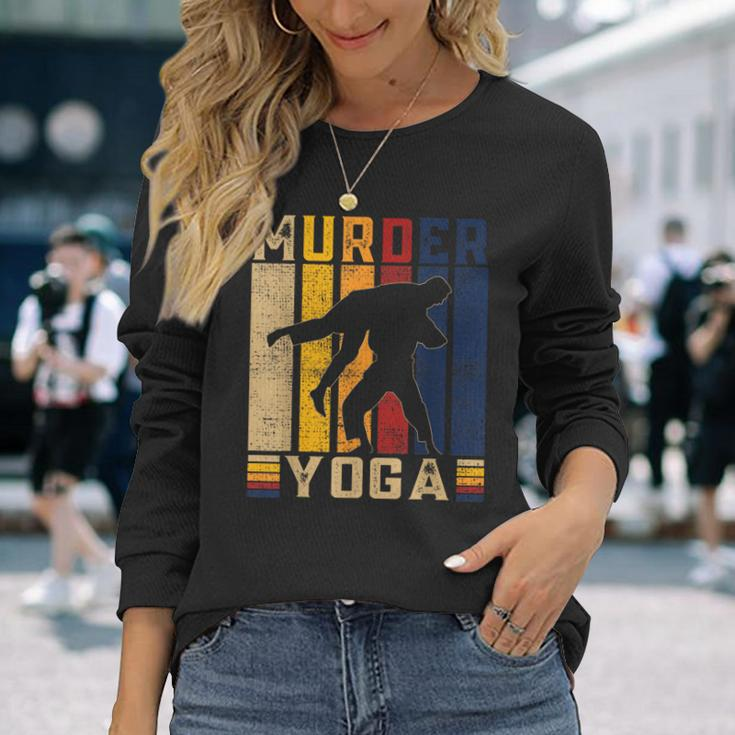 Vintage Yoga Martial Arts Jiu Jitsu Karate Sports Long Sleeve T-Shirt Gifts for Her