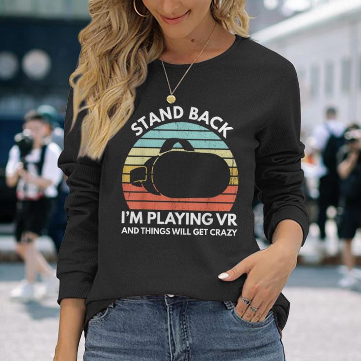 Virtual Reality Athlete Vr Gamer Saying Long Sleeve T-Shirt Gifts for Her