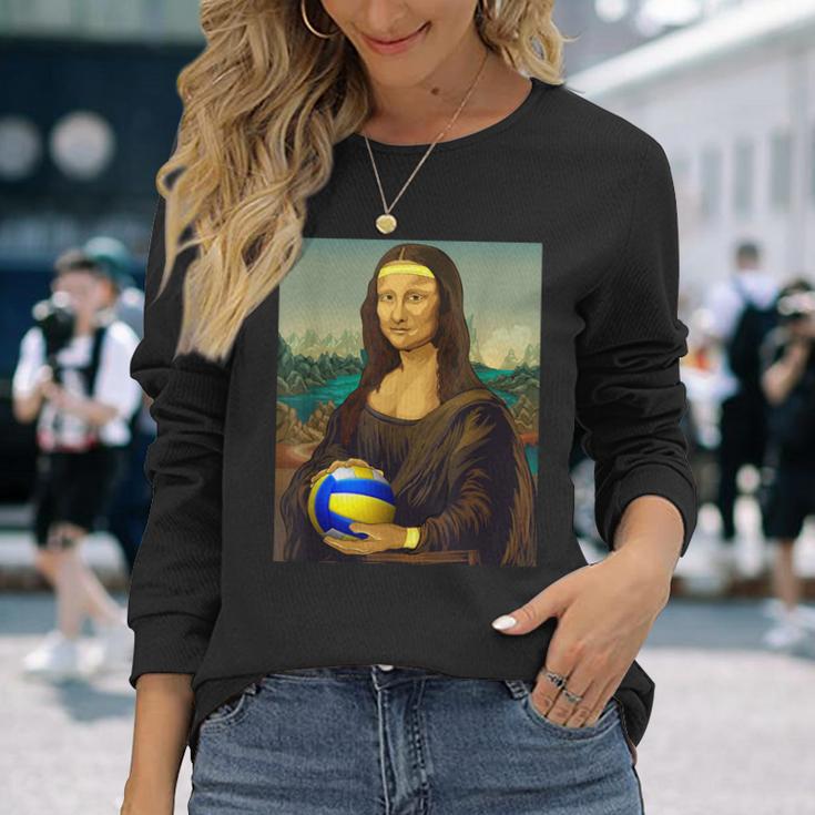 Volleyball Mona Lisa Leonardo Da Vinci Kunstvolleyball Langarmshirts Geschenke für Sie