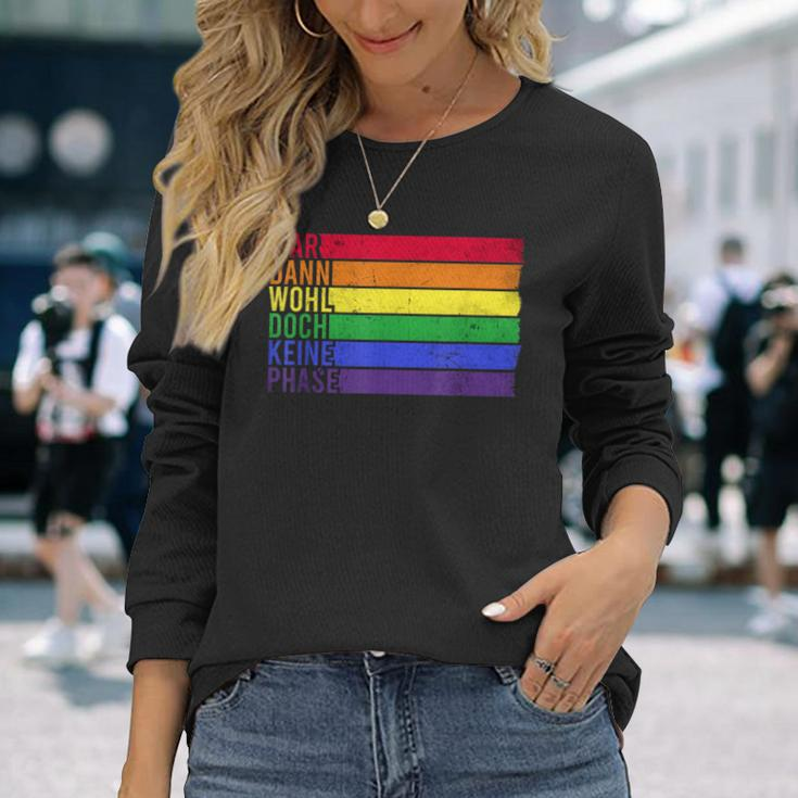 War Wohl Doch Keine Phase Langarmshirts - Regenbogen LGBTQ Flagge Design, Schwarz Geschenke für Sie